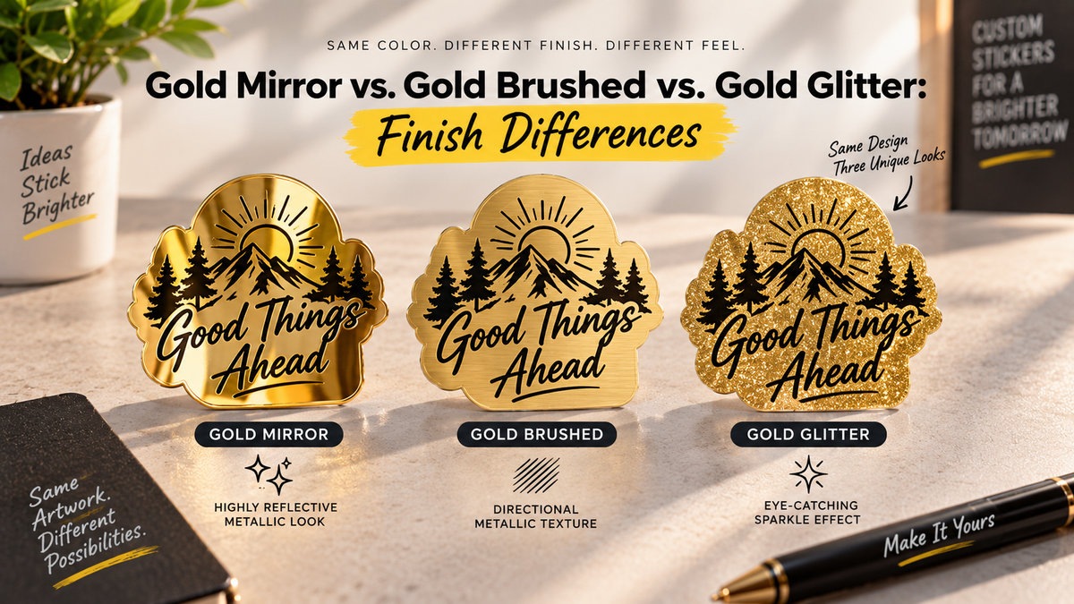 Gold Mirror vs. Gold Brushed vs. Gold Glitter: Finish Differences
