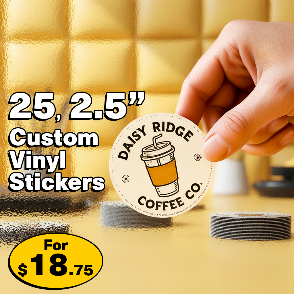 25 2.5" Custom Vinyl Stickers