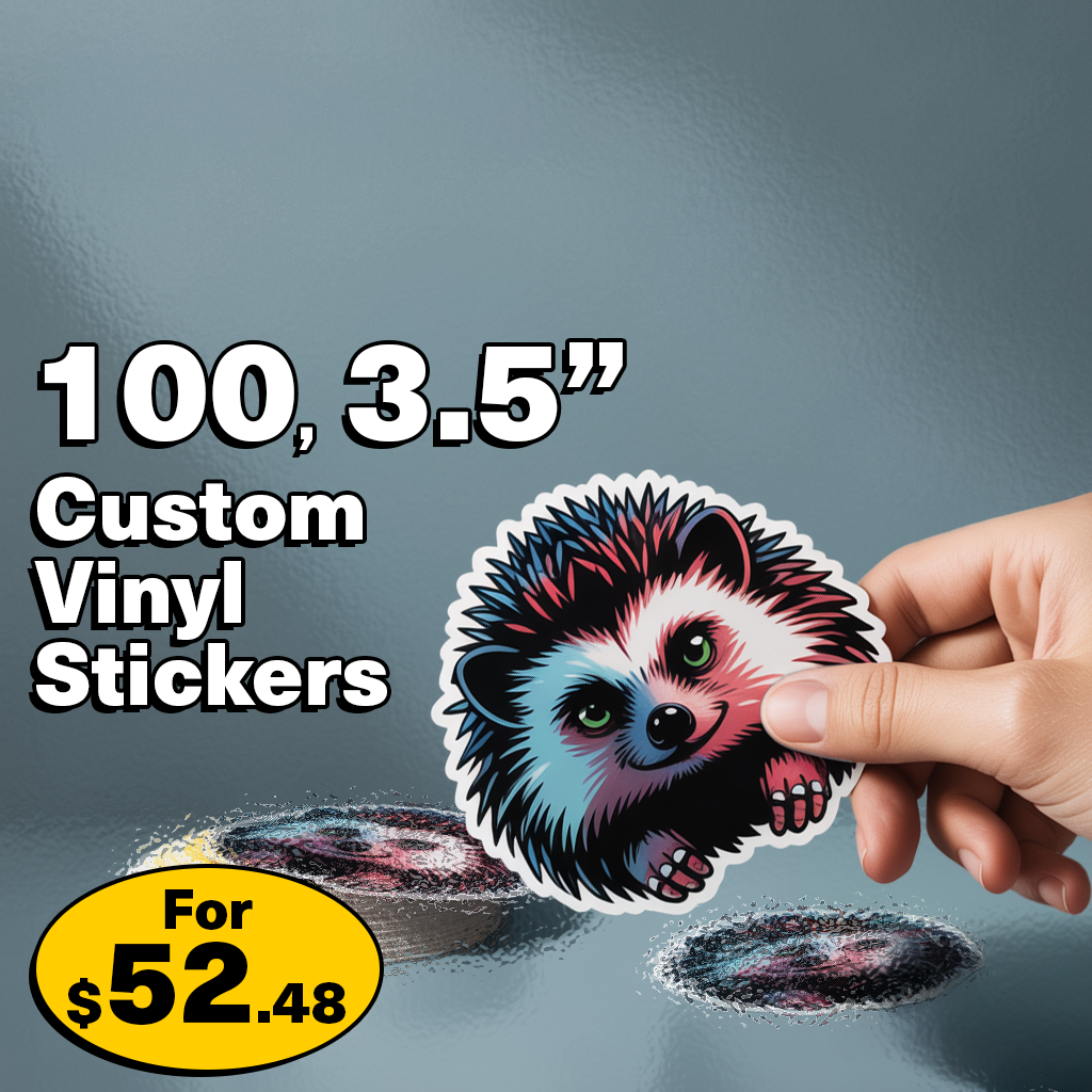 100 3.5" Custom Vinyl Stickers