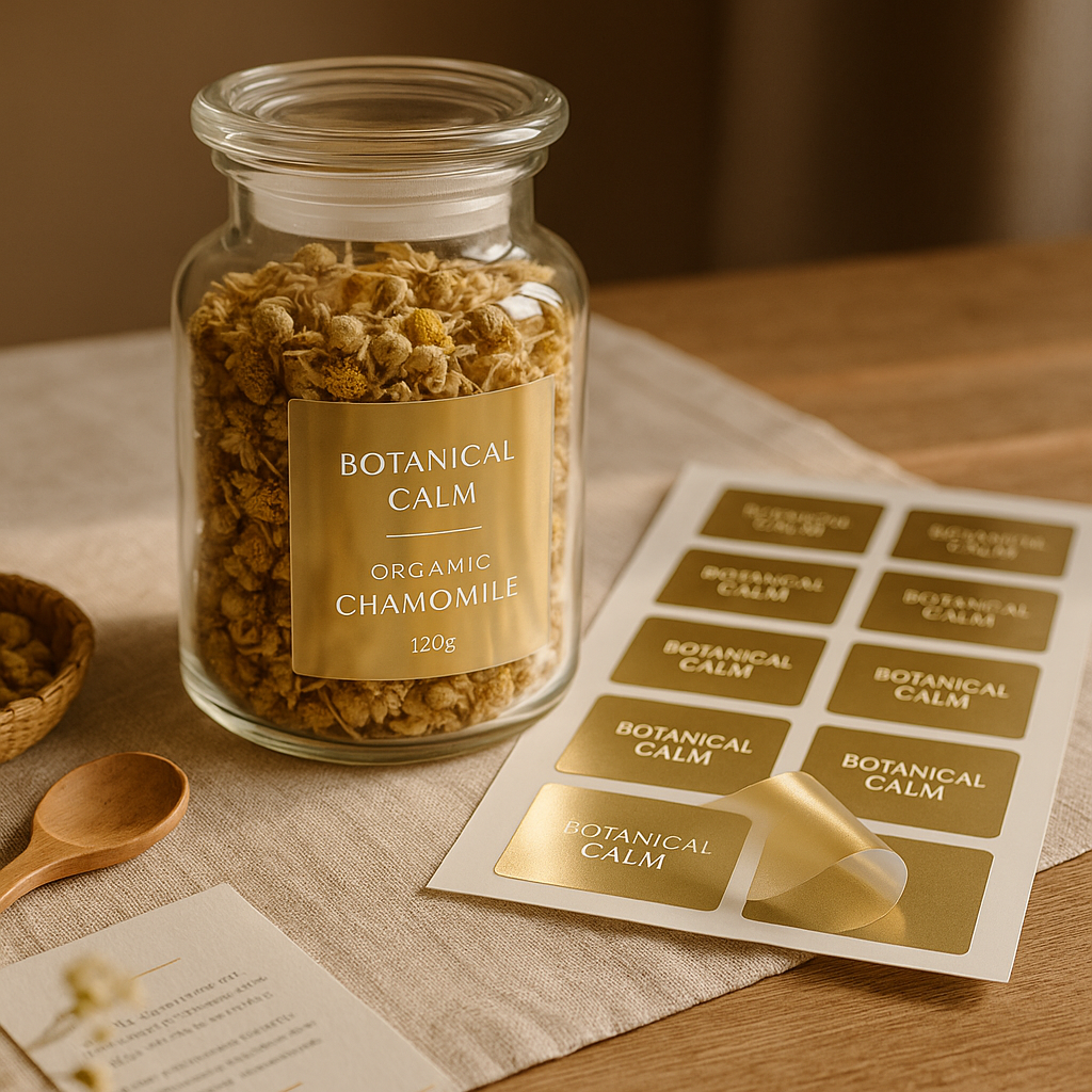 Gold Mirror Labels