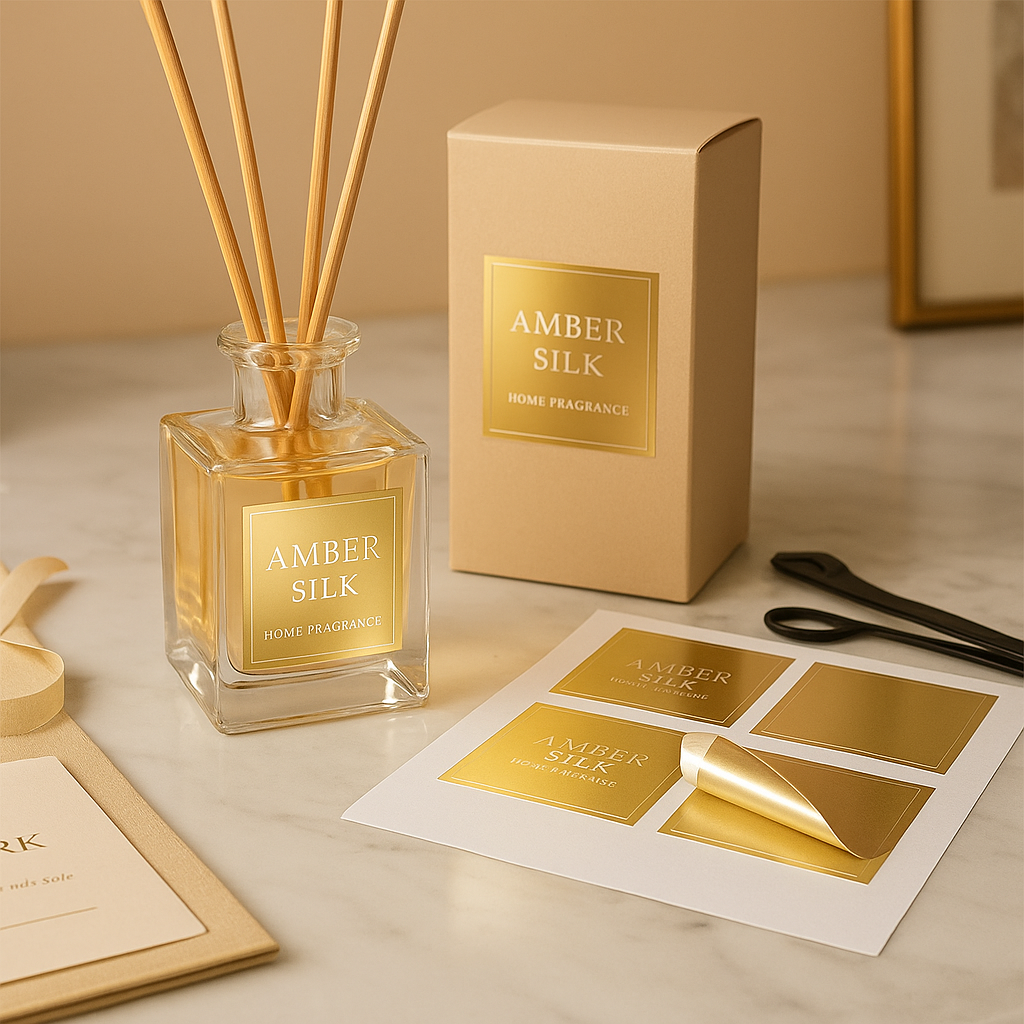 Gold Mirror Labels