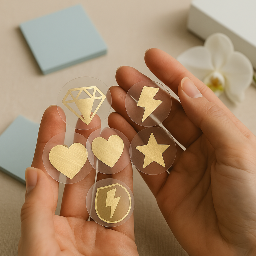 Gold Brushed Stickers