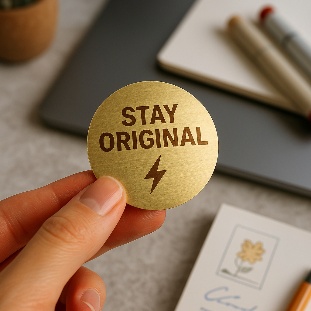 Gold Brushed Stickers