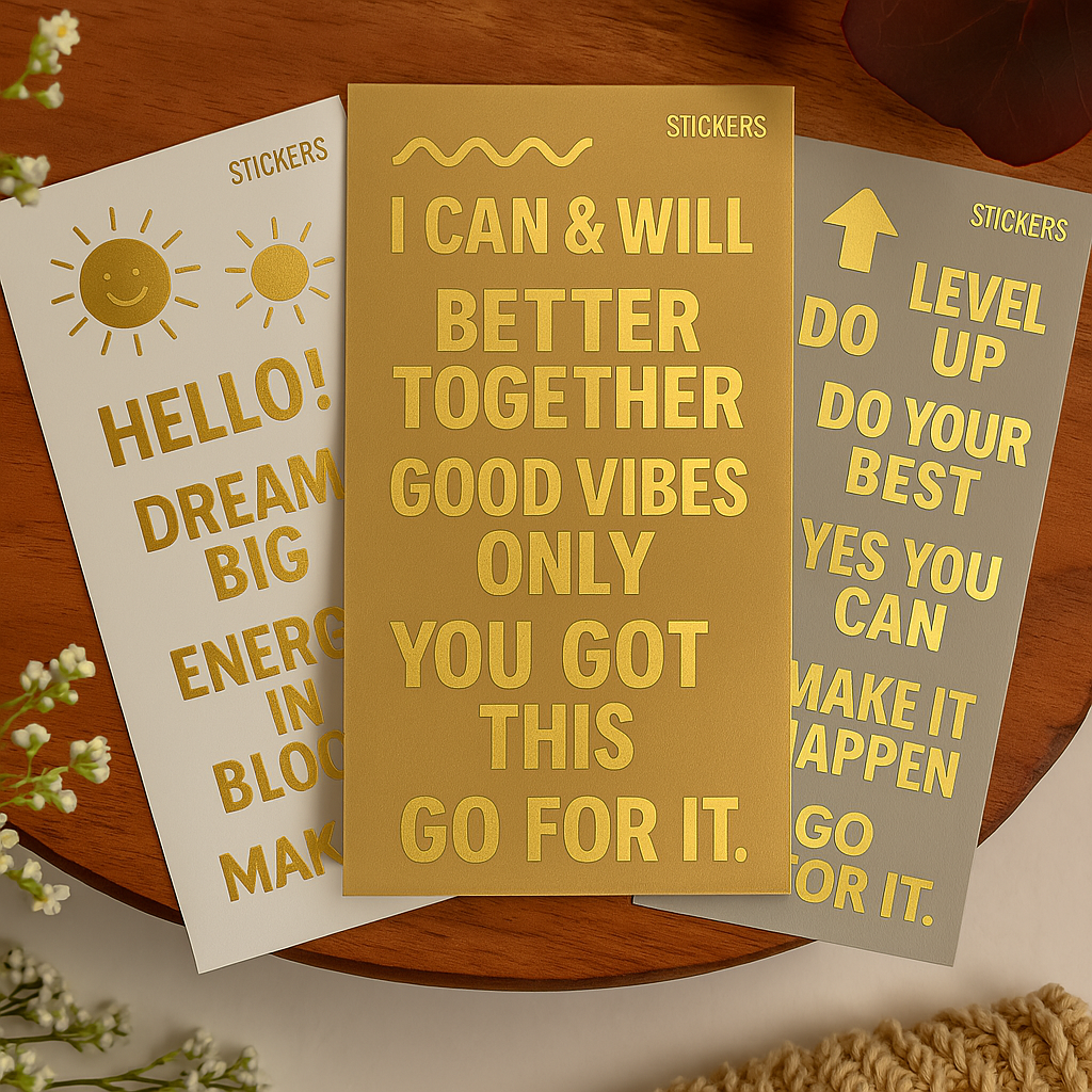 Gold Brushed Stickers