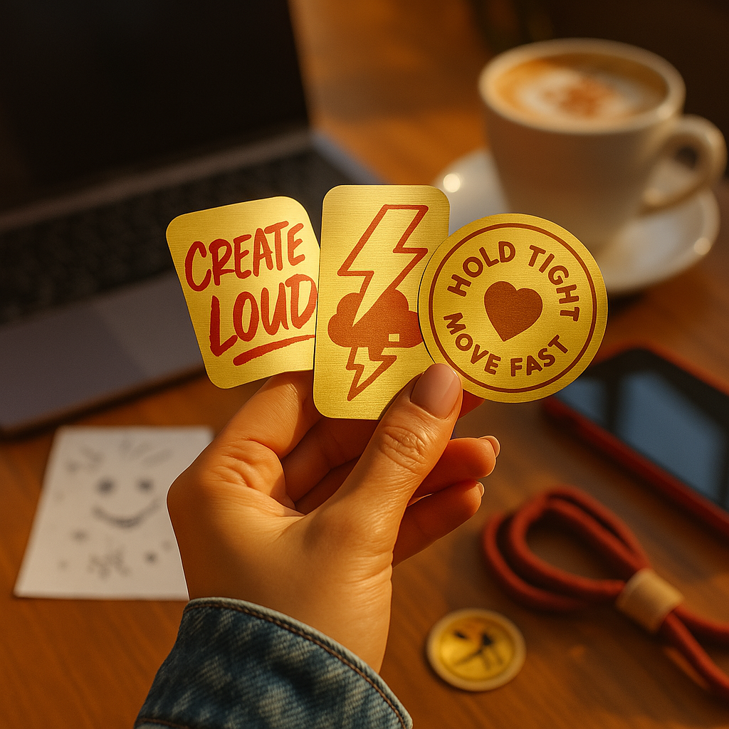 Gold Brushed Stickers