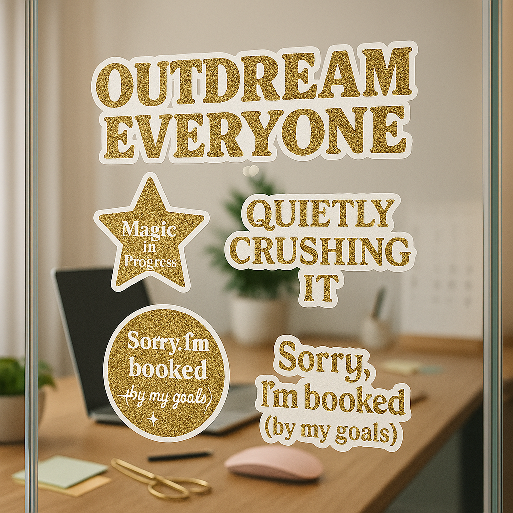 Gold Glitter Stickers