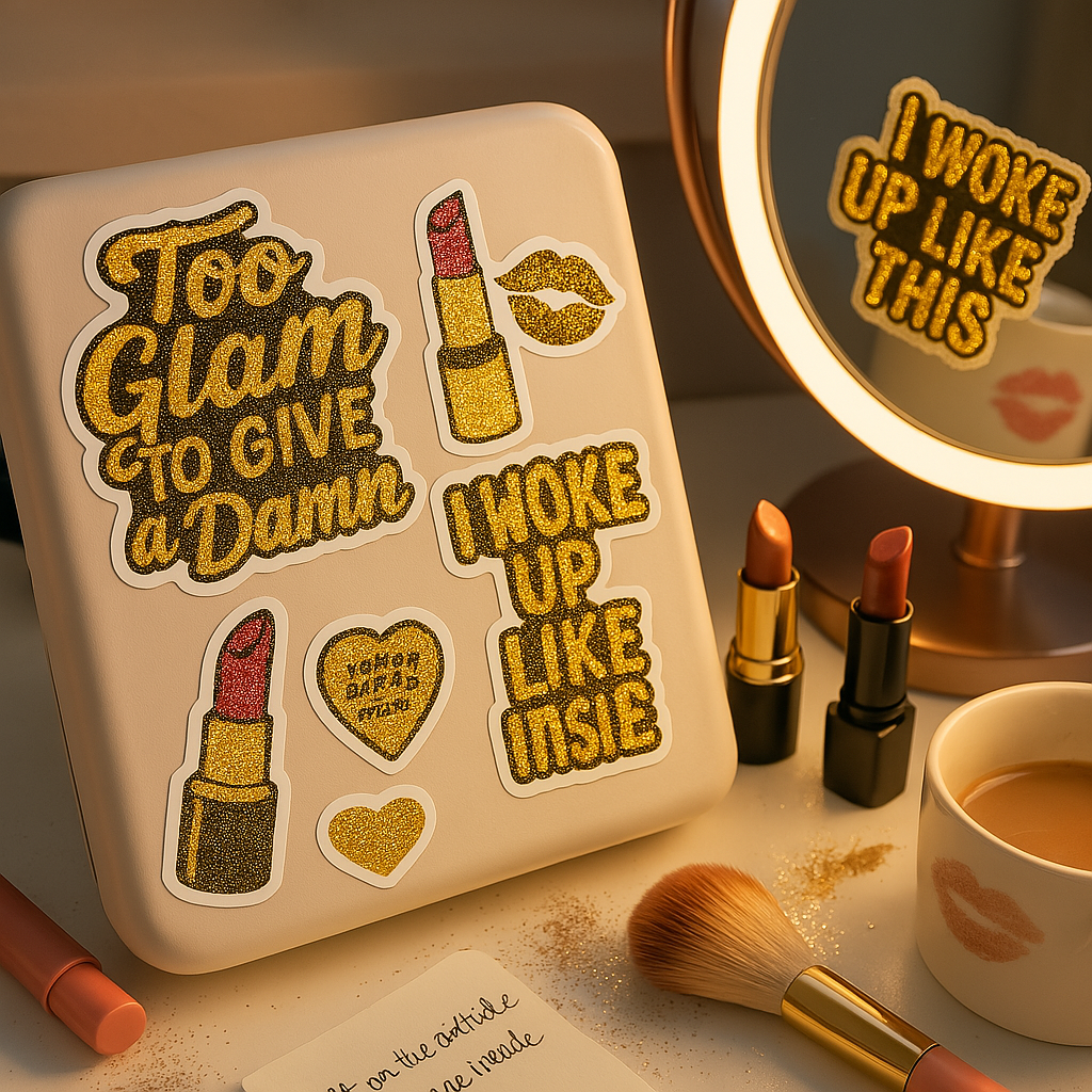 Gold Glitter Stickers