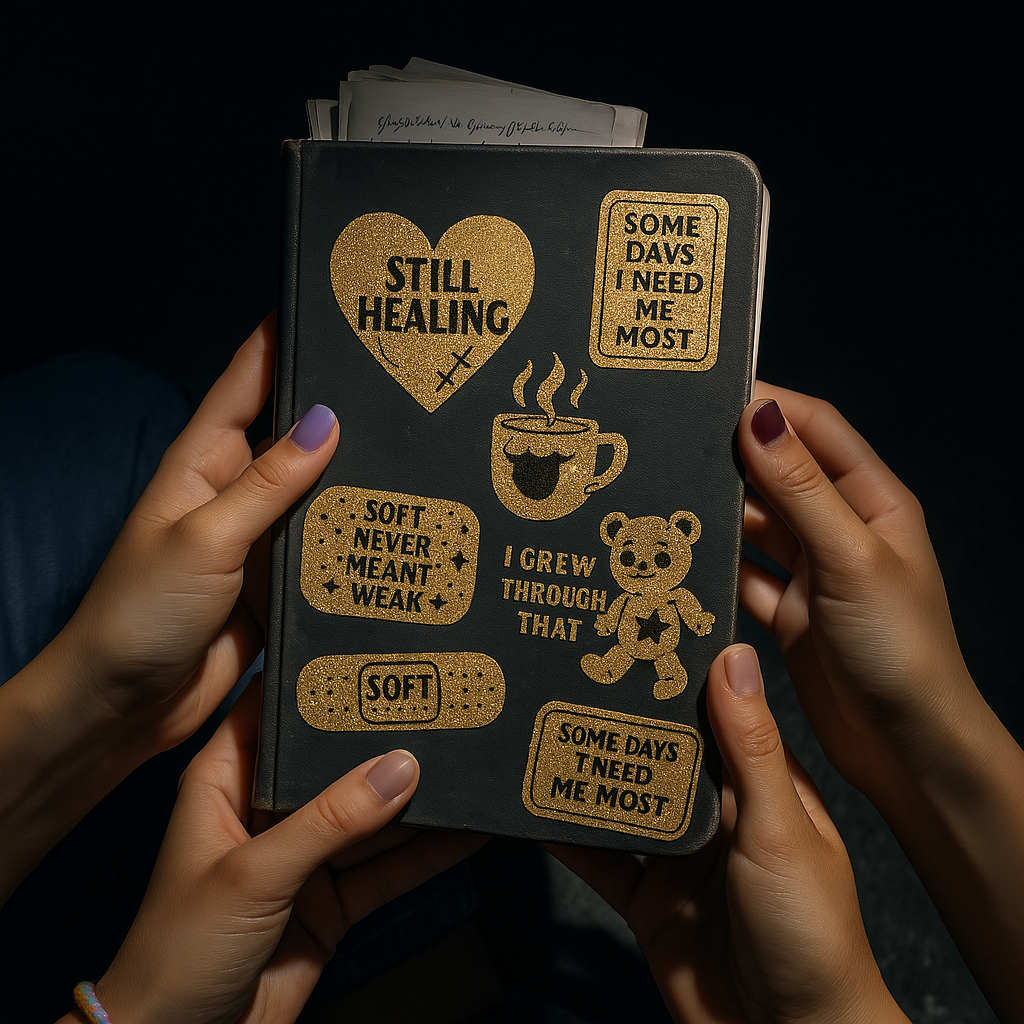 Gold Glitter Stickers