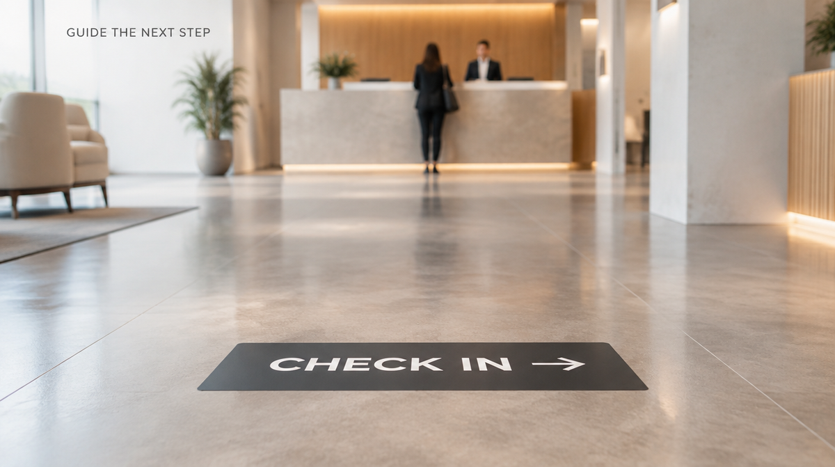 Floor Decal Design: Wayfinding, Placement, and Surface Checks