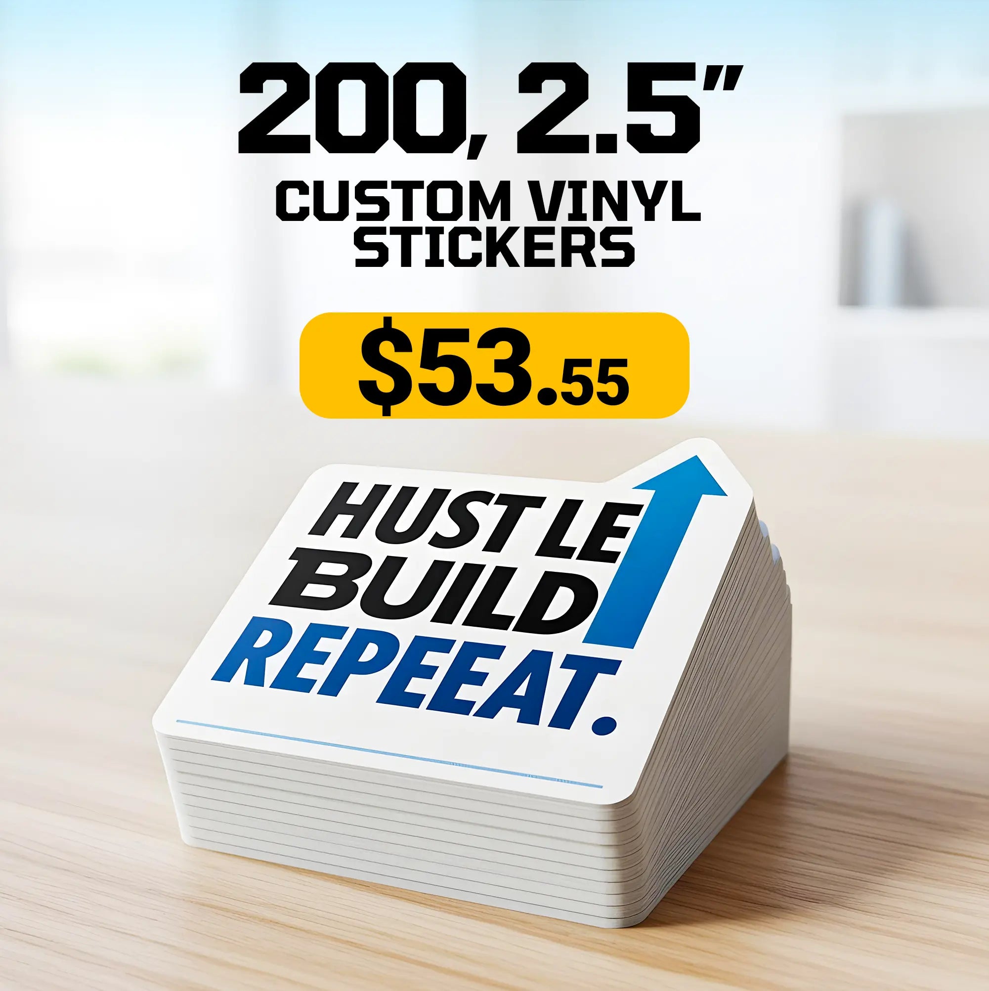 200 2.5" Custom Vinyl Stickers