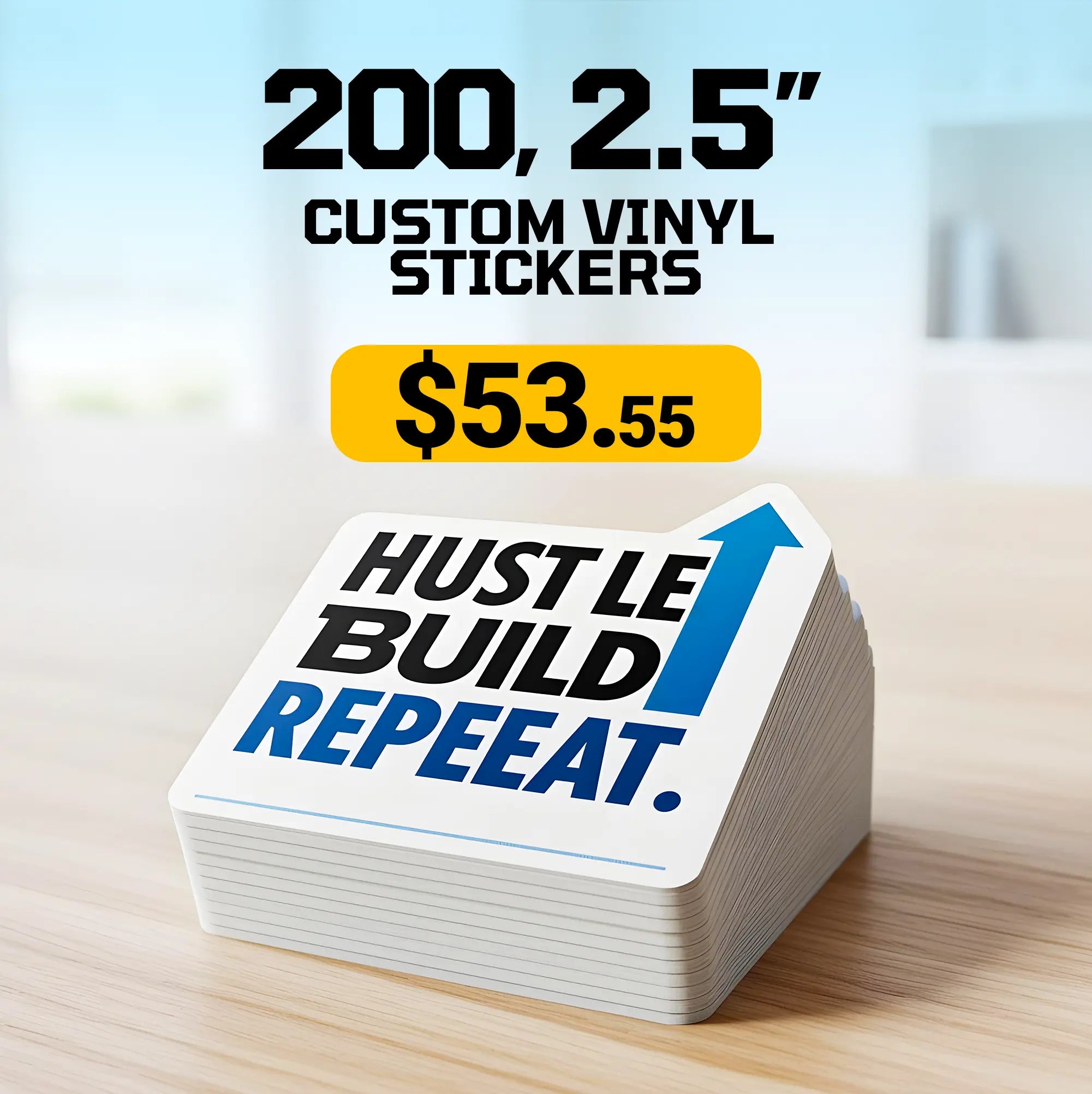 200 2.5" Custom Vinyl Stickers