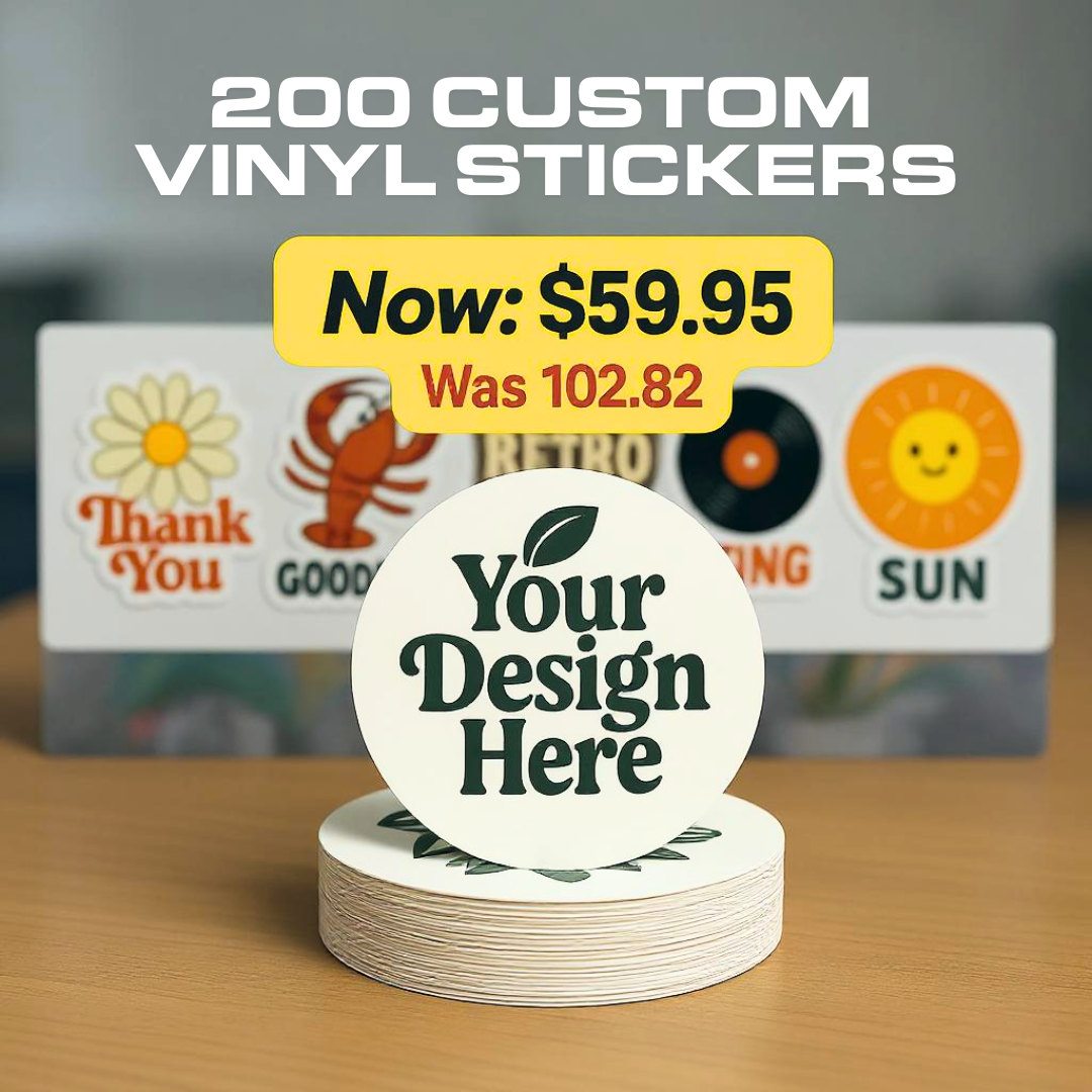 200 3.0" Custom Vinyl Stickers