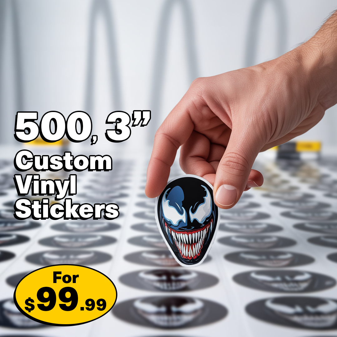 500 3.0" Custom Vinyl Stickers