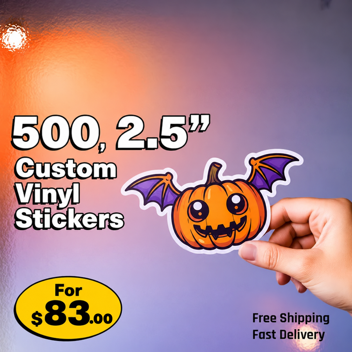 500 2.5" Custom Vinyl Stickers