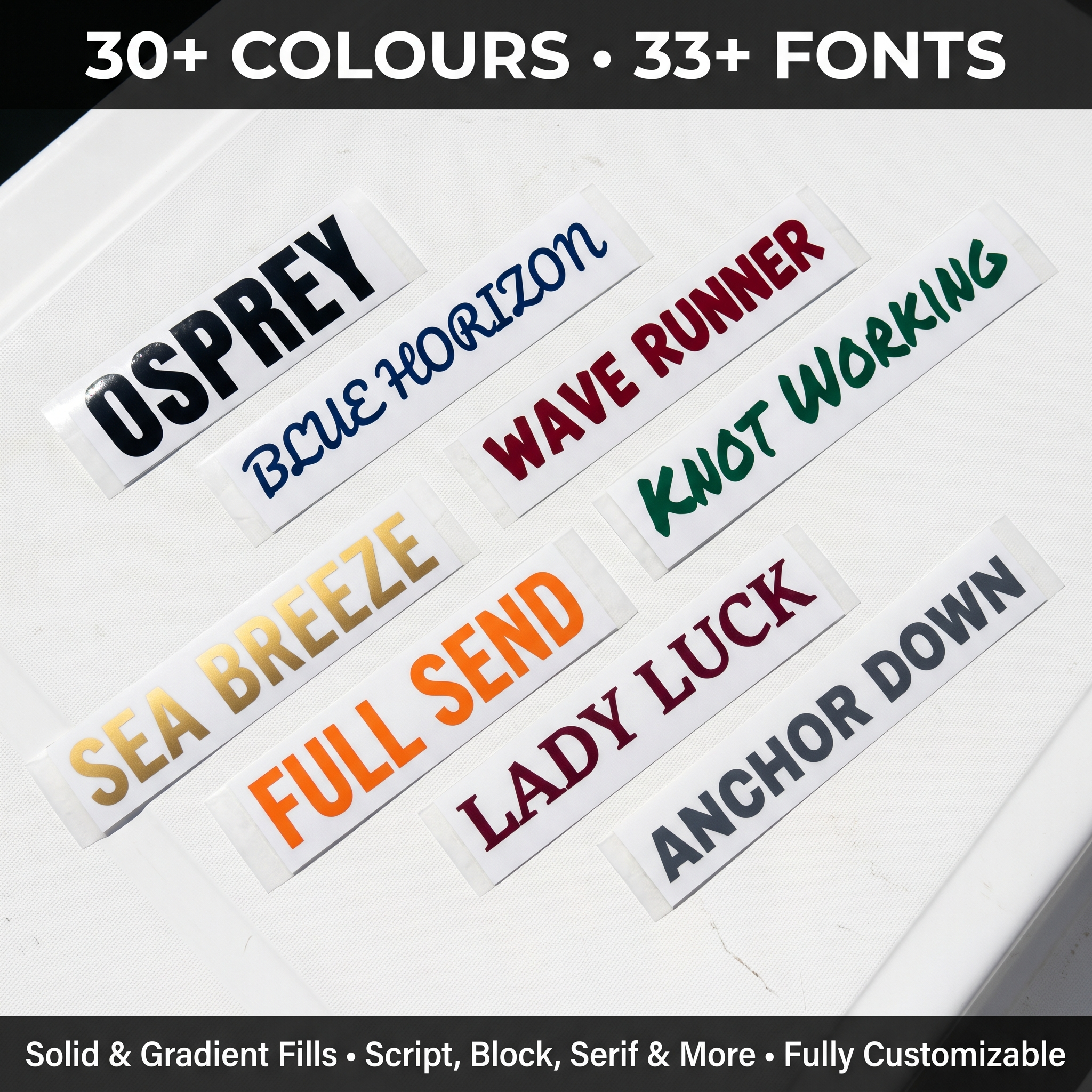 Custom Boat Registration Numbers