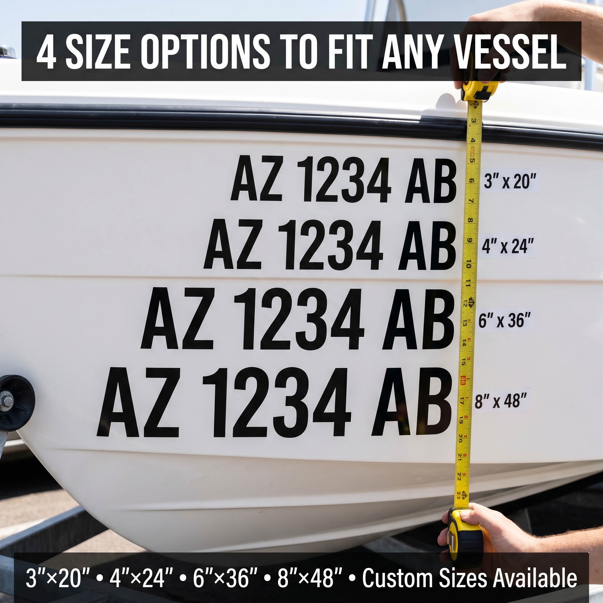 Custom Boat Registration Numbers
