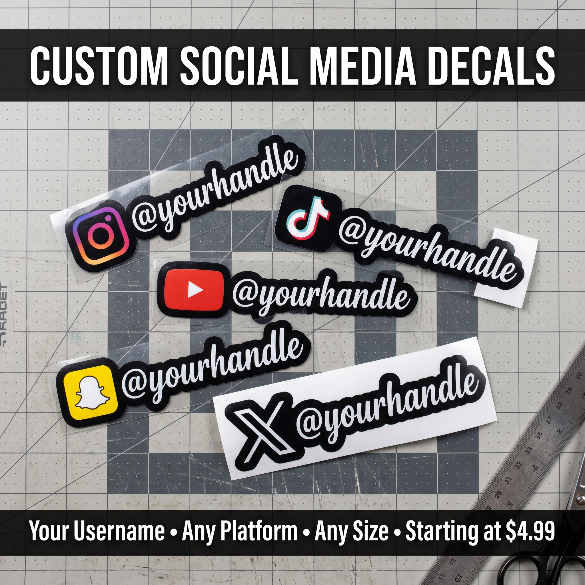 Custom Social Media Stickers