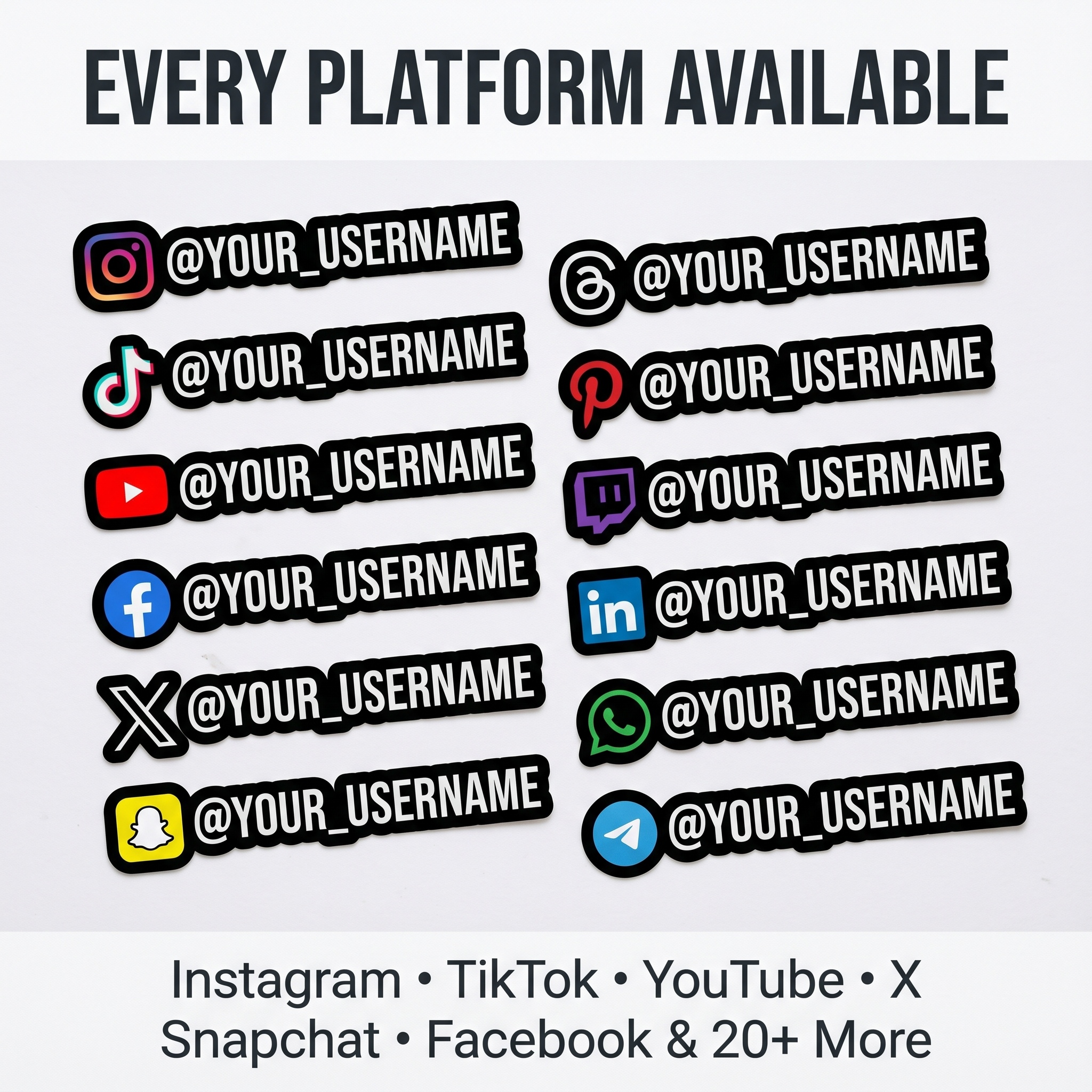 Custom Social Media Stickers