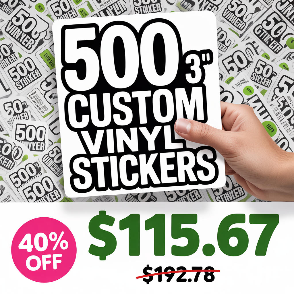500 3.0" Custom Vinyl Stickers