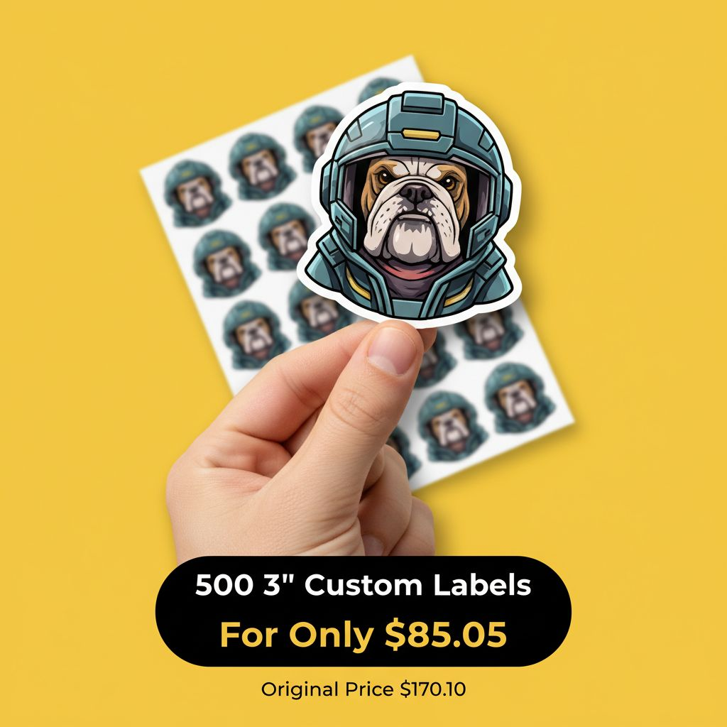 500 3.0" Custom Vinyl Labels