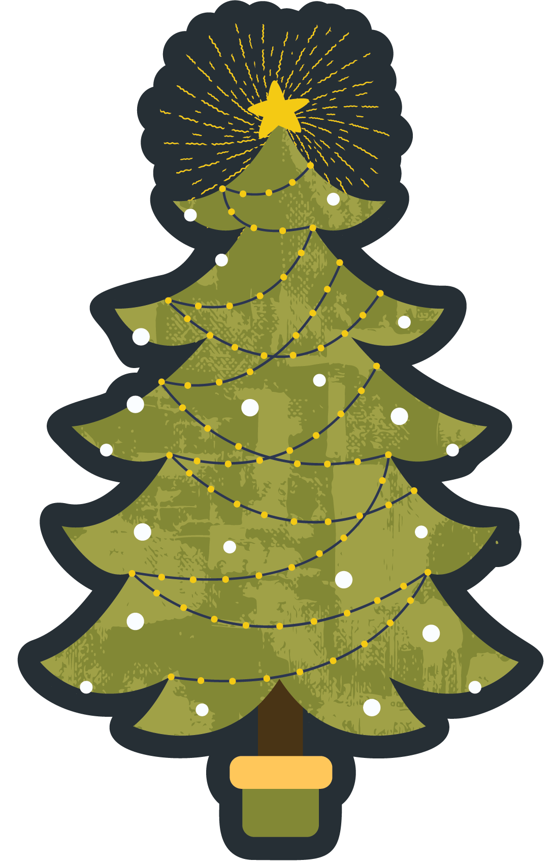 Sparkly christmas tree Sticker – VulgrCo