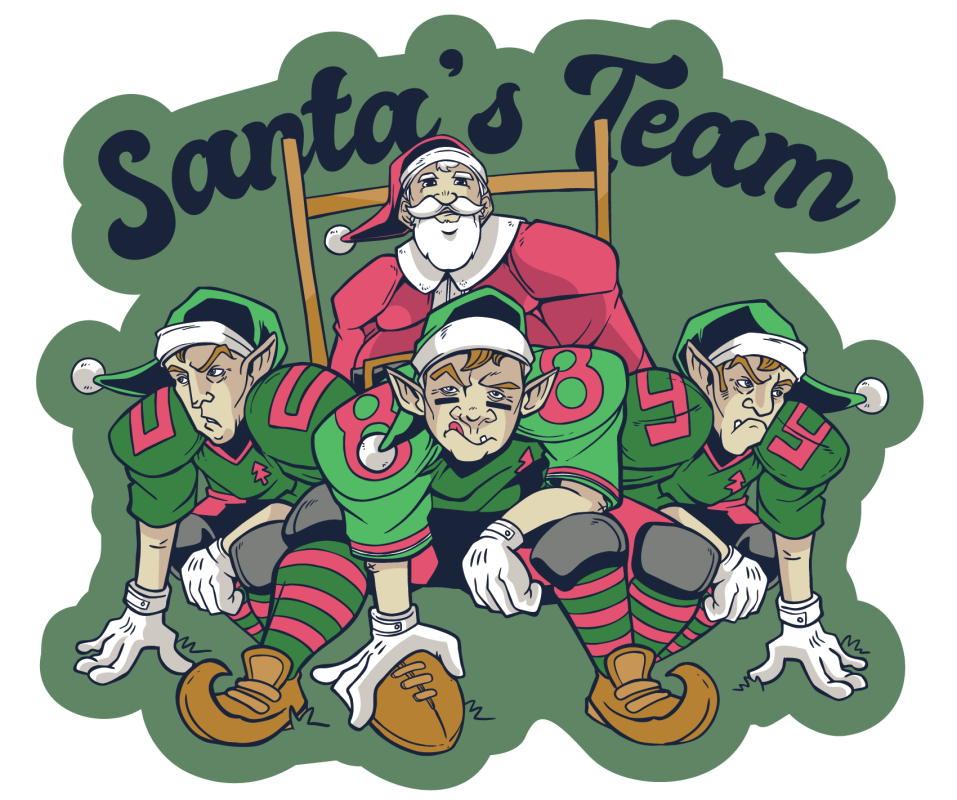 Christmas football team Sticker VulgrCo