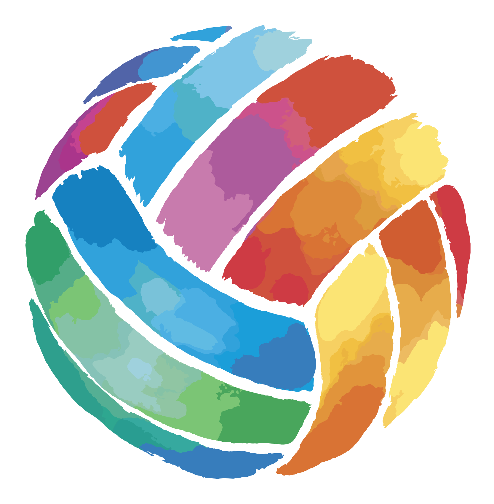 Colorful watercolor volleyball Sticker – VulgrCo